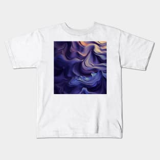 Stylized Surface of Liquid Violet Stone Kids T-Shirt